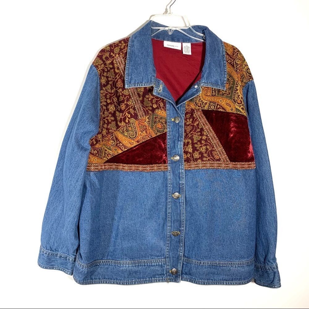 Parisian Works Woman Print Jean‎ Jacket